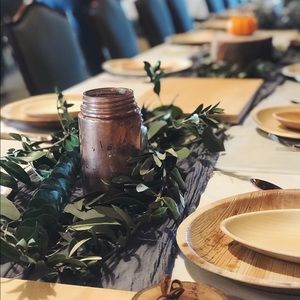 Dusty Blue Gauze Table Runners